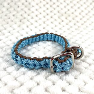 [パラコード編み犬首輪]#260 光沢あるパラコードで小型犬用首輪