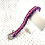 [パラコード編み犬首輪]#261 3色くるくる編み#243の超小型犬用広げた全体画像