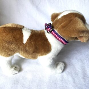 [パラコード編み犬首輪]#261 3色くるくる編み#243の超小型犬用