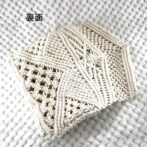 マクラメ編みNo.4生成りポーチ