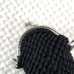 マクラメ編みがま口金具ポシェット口金部分