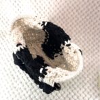 [公式]マクラメ編みNo11白黒小さなバッグの中