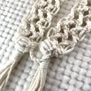 マクラメ編み飾りリボン取り外した画像