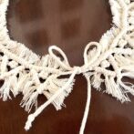 マクラメ編み帽子飾り取り外し部分