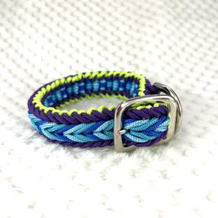 [公式]＃317 パラコード編み犬首輪小型犬首輪４色グラデーション