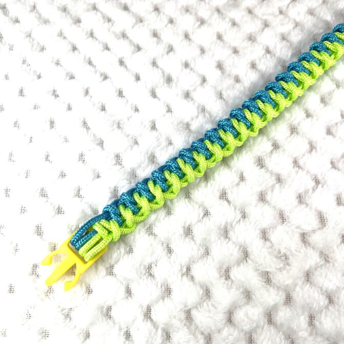 [公式]#301パラコード編み猫首輪　春色猫首輪先端の画像表側