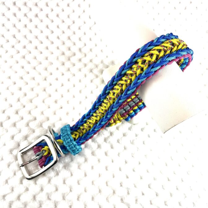 [公式]#302パラコード編み犬首輪　名称ハッピーバレンタイン全体の画像