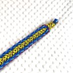 [公式]#302パラコード編み犬首輪　名称ハッピーバレンタイン広げて表側先端アップ