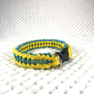 [公式]#303 パラコード編み犬首輪 春めき色の犬首輪