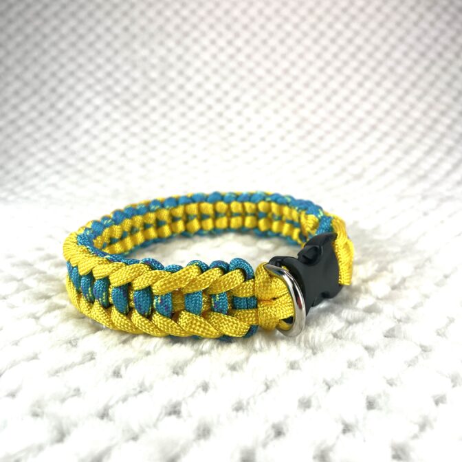 [公式]#303春めき色の犬首輪寝かせた画像