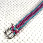 [公式]#304 パラコード編み首輪小型・中型犬向き犬首輪広げた金具アップ