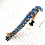 [公式]#306パラコード編み犬首輪 小型犬・中型犬用3色使いの首輪広げた全体画像